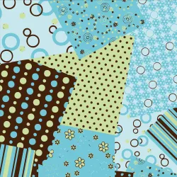 Transfer Sheets; Blue Patchwork